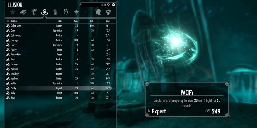 Skyrim spellbook pacify