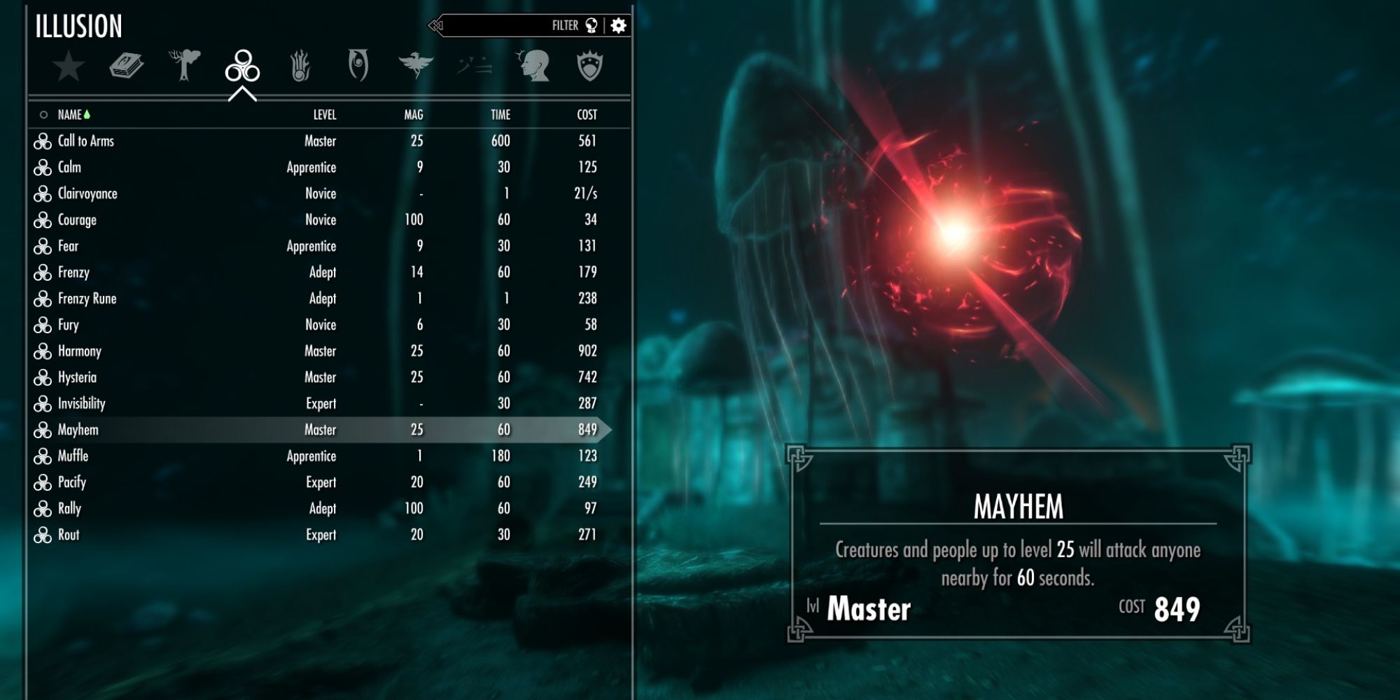 Skyrim spellbook Mayhem