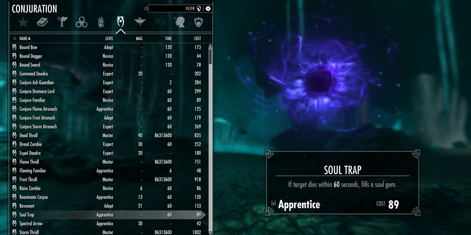 Skyrim Spellbook Soul Trap