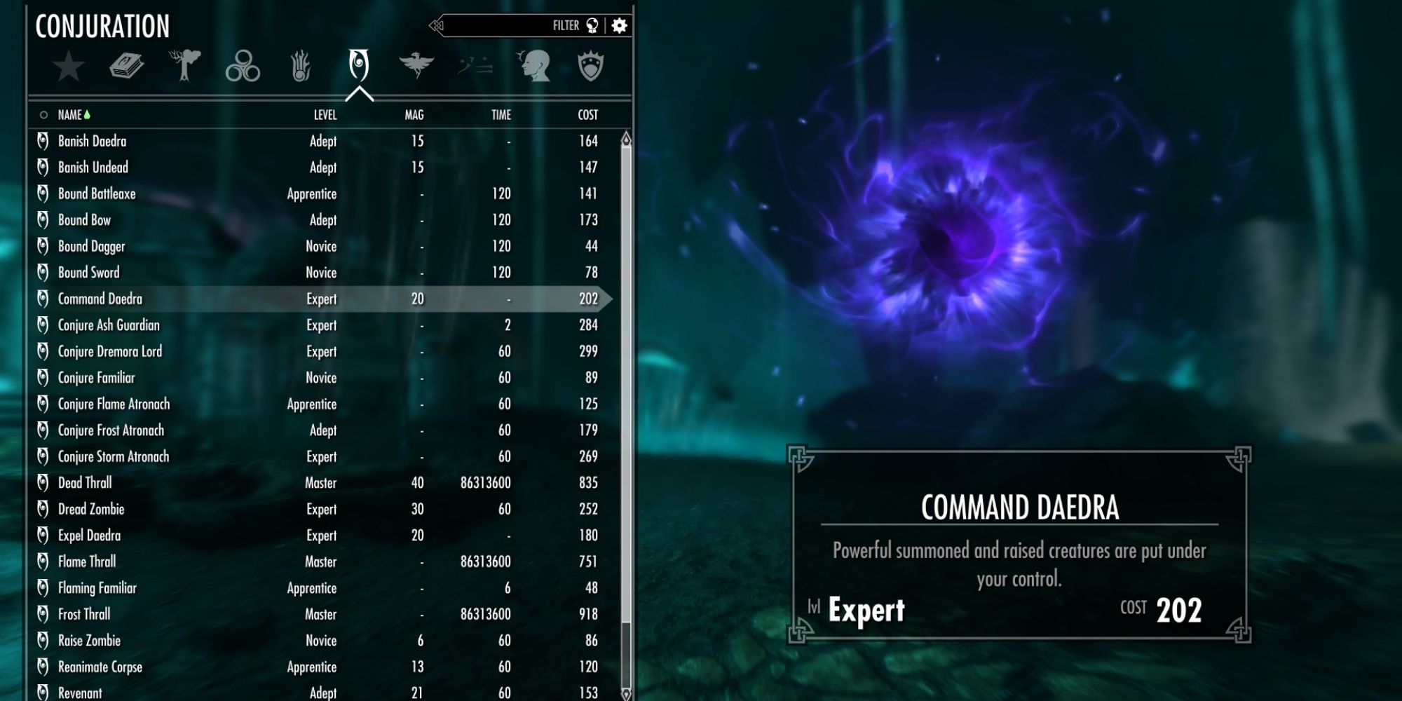 Best Conjuration Spells In Skyrim