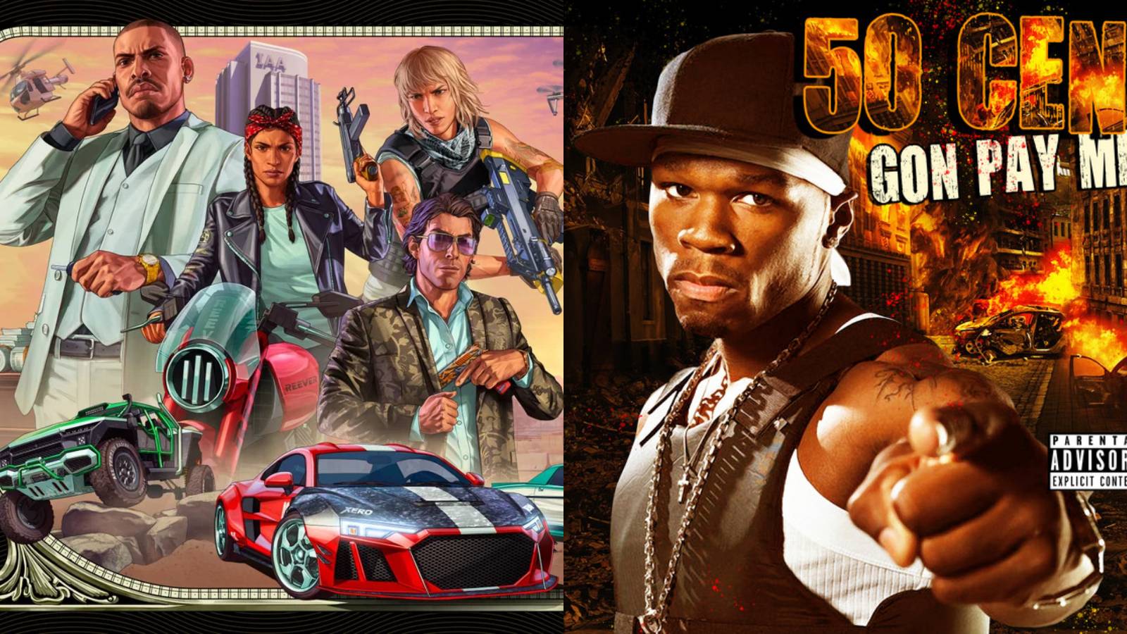 GTA 6 Criminal Enterprises and 50 Cent Gon Pay Me? cover split image