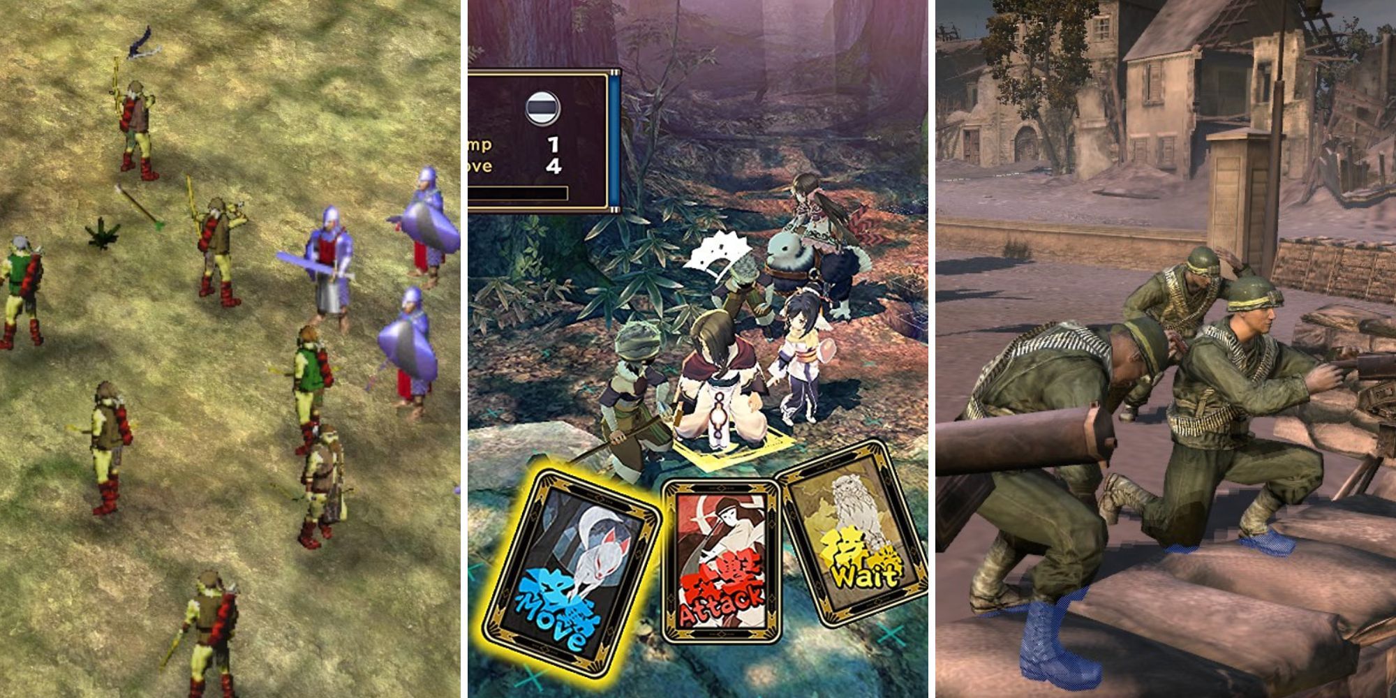 A grid of games showing the strategy titles Myth: The Fallen Lords, Utawarerumono: Mask Of Deception, and Company of Heroes