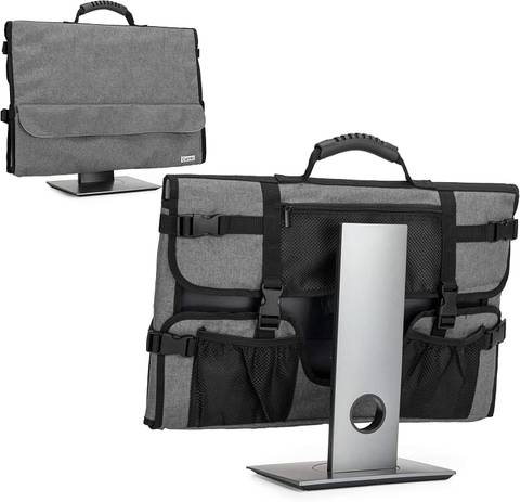 The  CURMIO 24-Inch Monitor Carrying Case, displaying both front and back views.