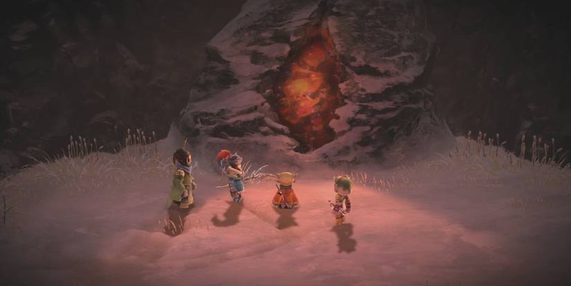 A cutscene featuring characters in I Am Setsuna