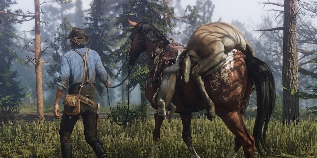 A pelt on a horse in Red Dead Redemption 2