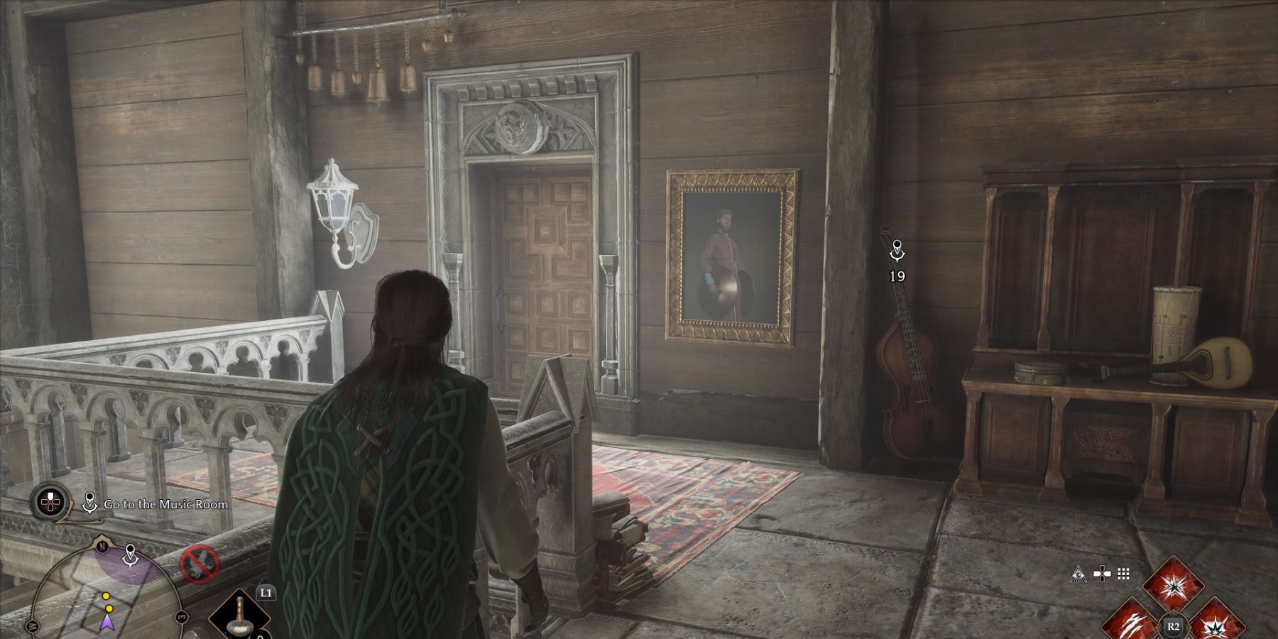 The door to the Music Room in Hogwarts Legacy