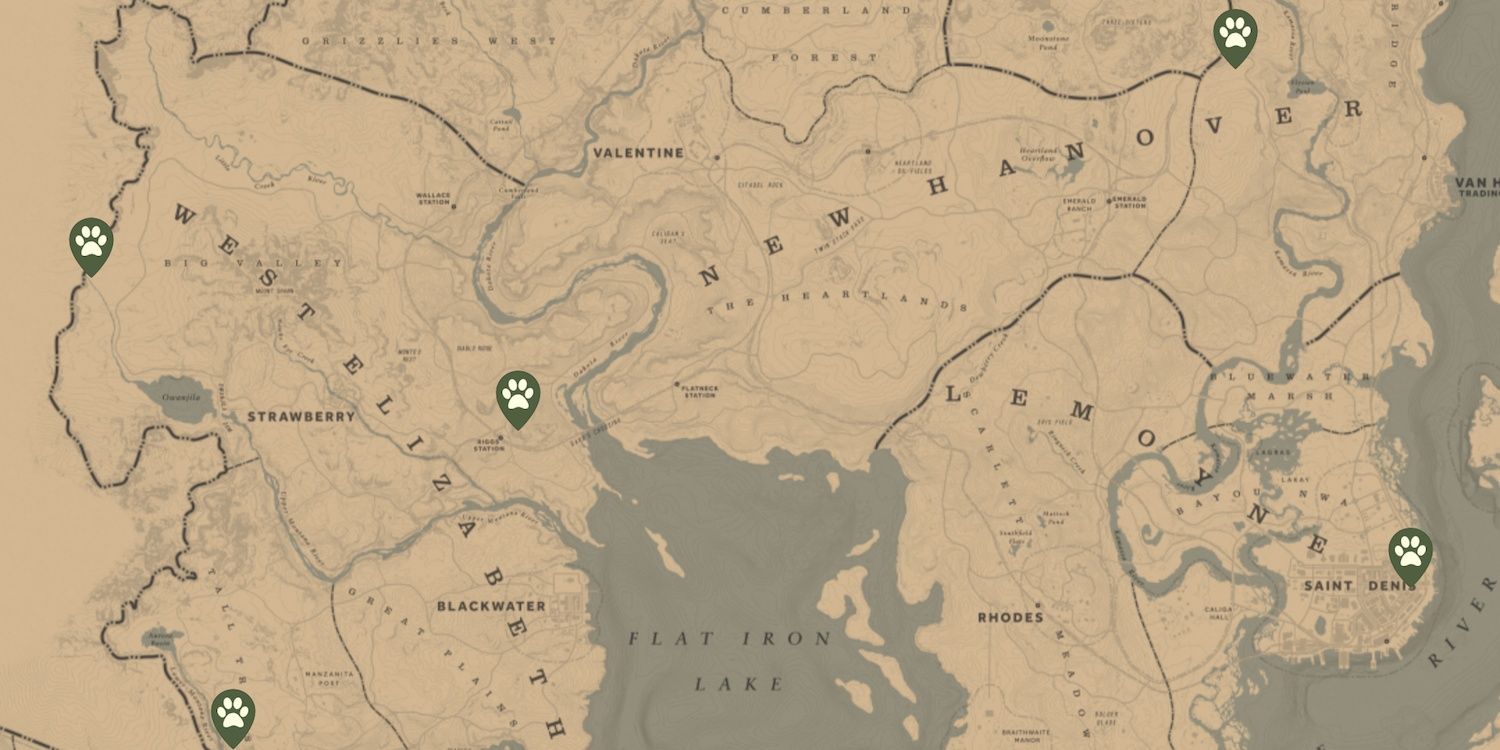 All Trapper locations in Red Dead Redemption 2