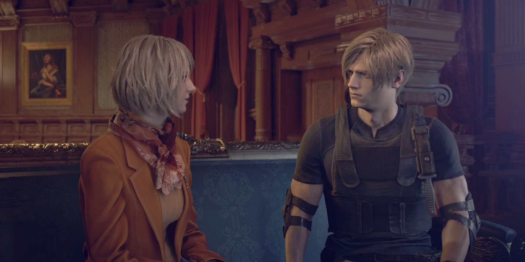 Ashley and Leon in the Resident Evil 4 remake