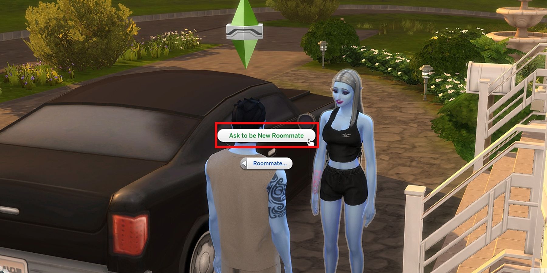 ask to be new roomates option in the sims 4