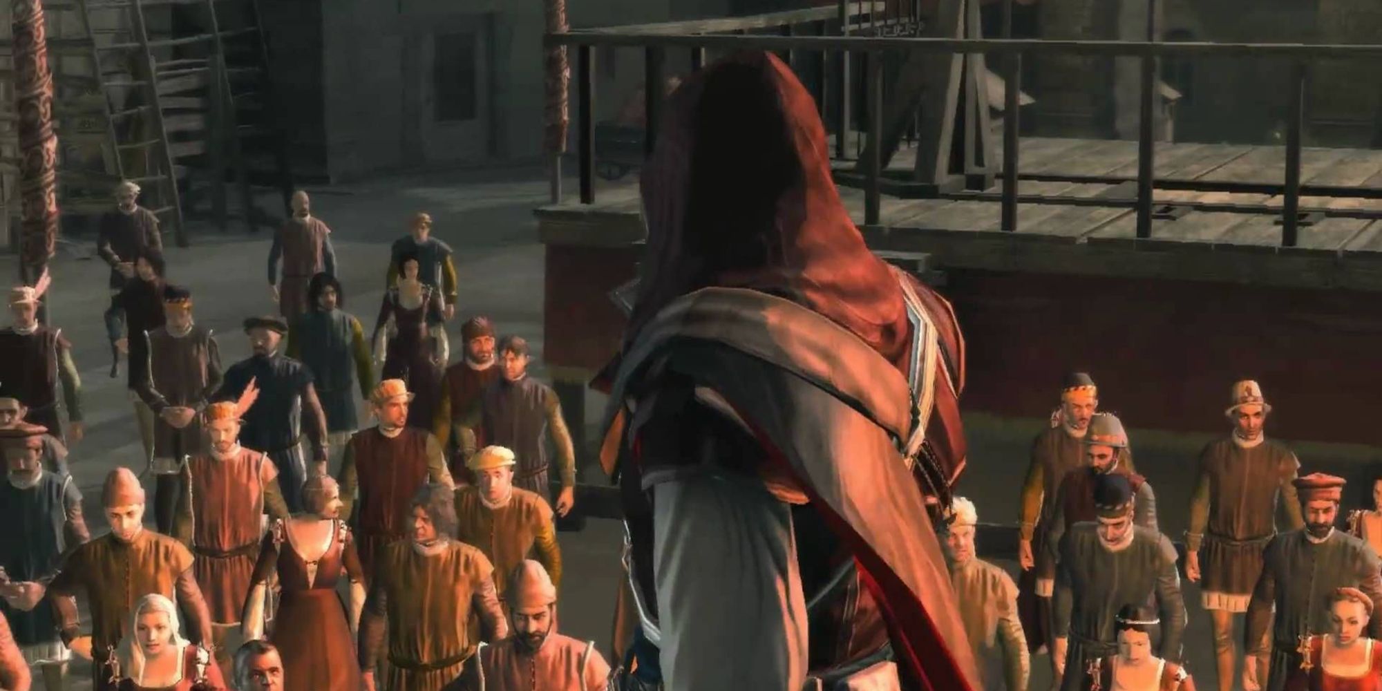 Assassin's Creed 2 Ezio Adressing The Crowd