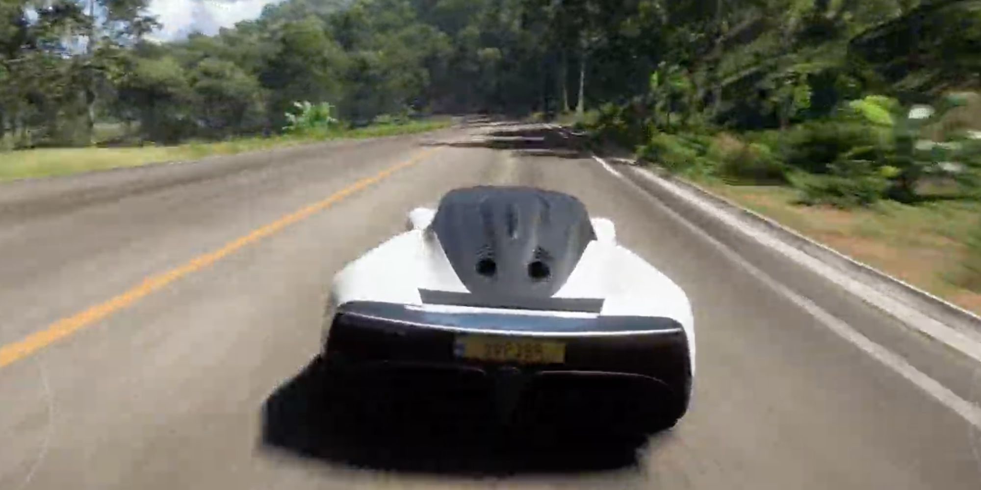 Player blazes through Mexico in a white supercar