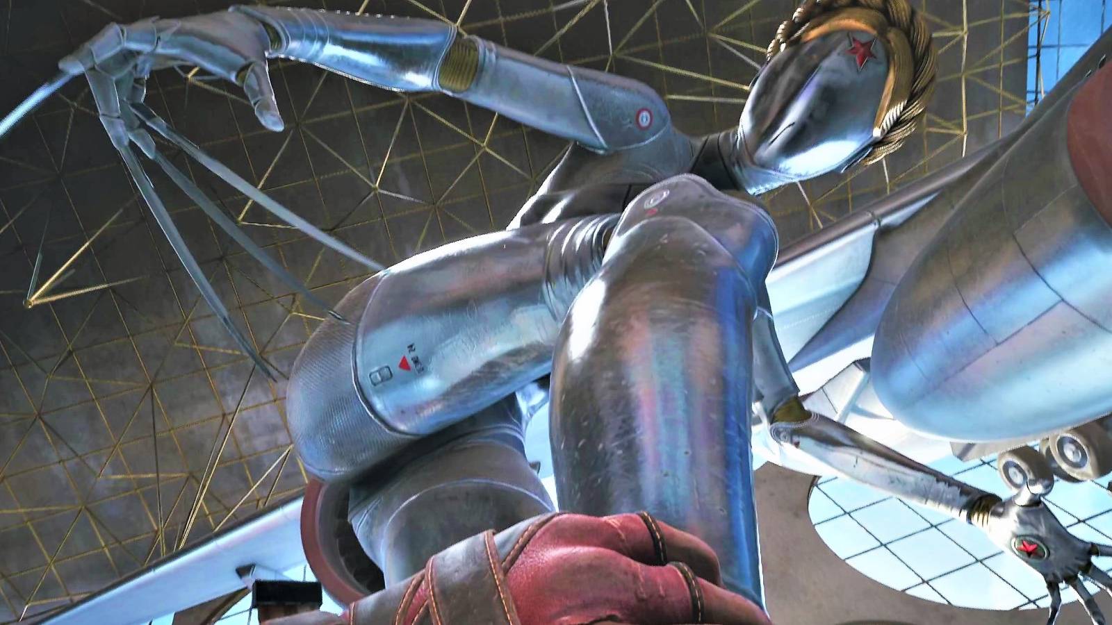 left dropping her heel on p3