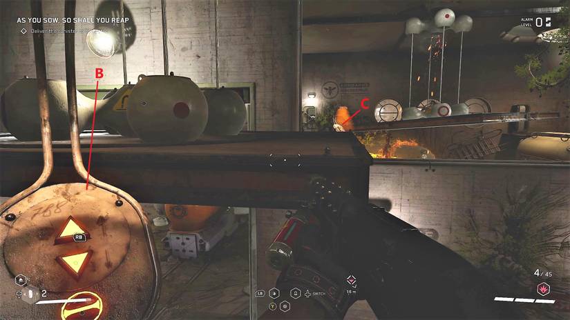 control panels b and c