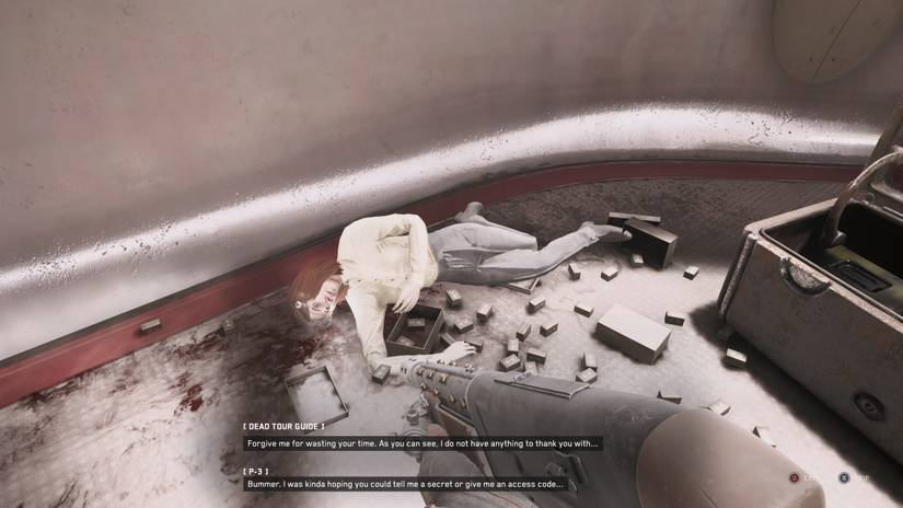 The tour guide in the exhibition center