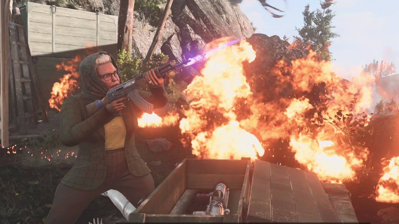 Granny Zina blasting