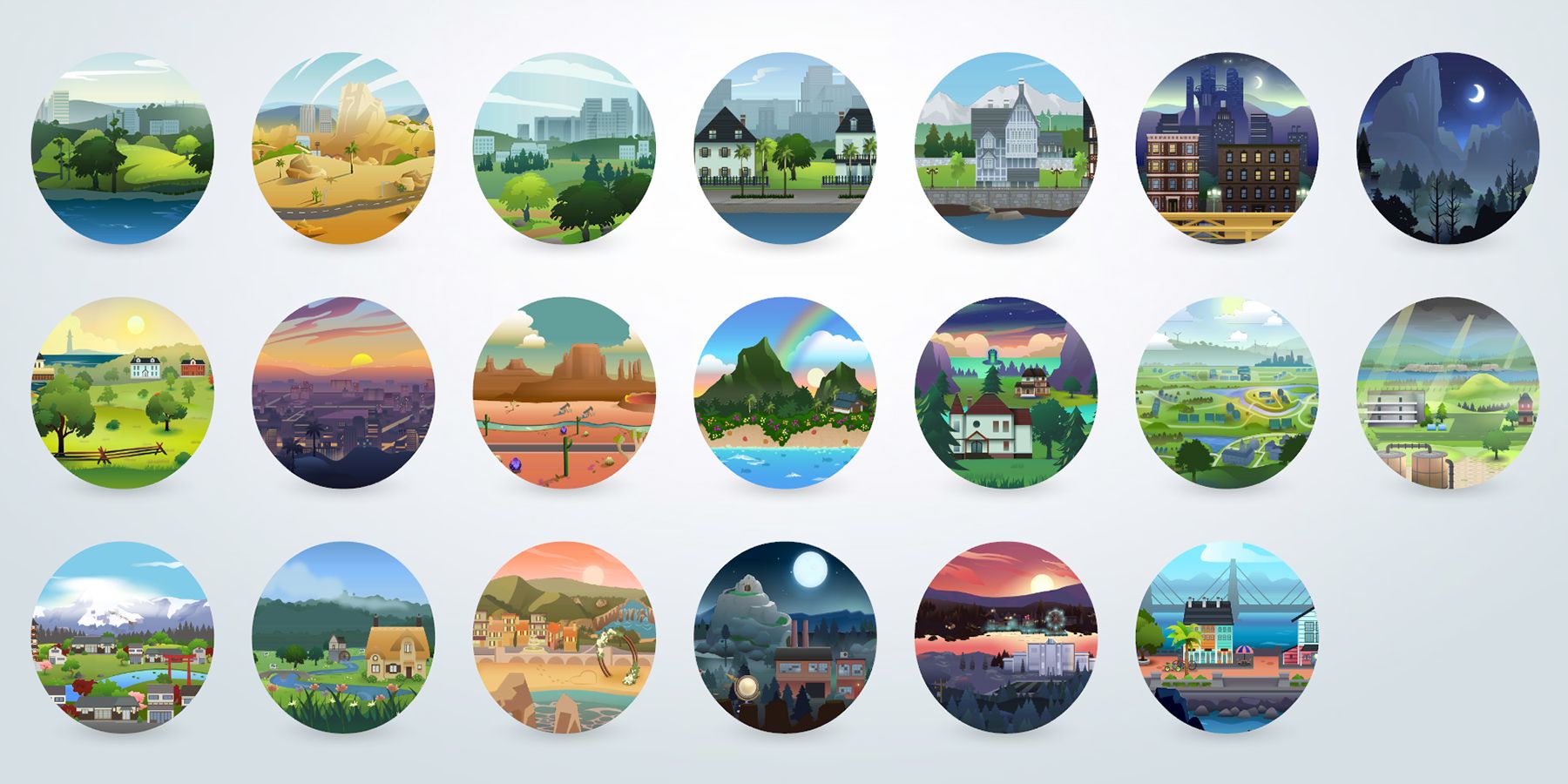 available residential worlds in the sims 4