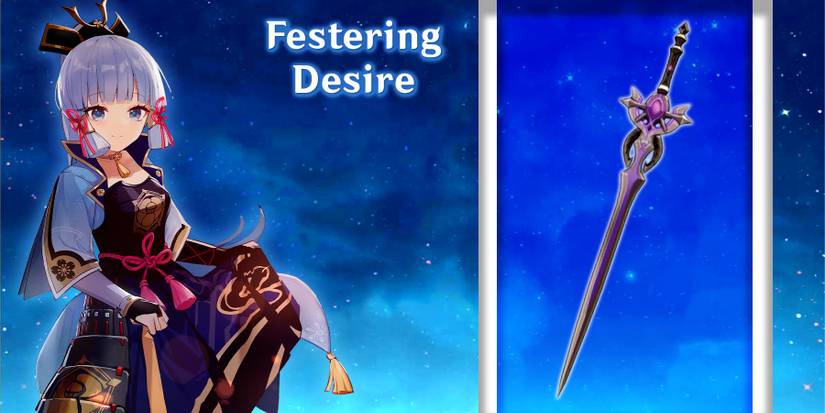 ayaka holding festering desire in genshin impact