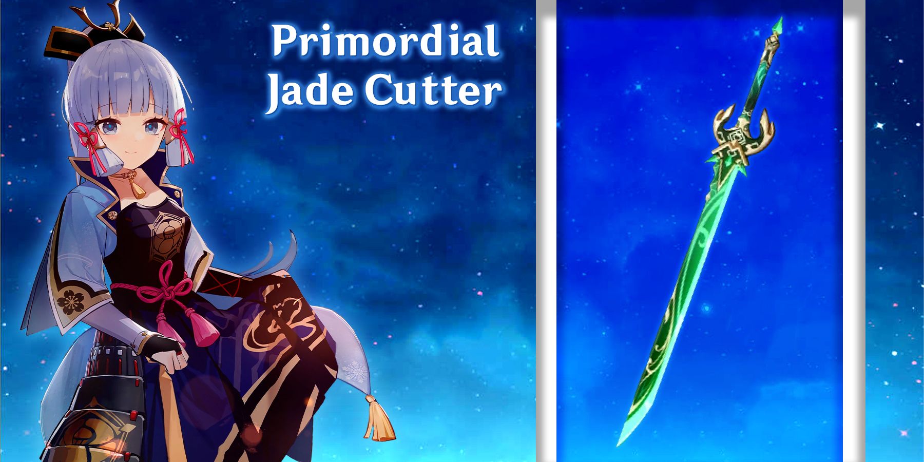 ayaka holding primordial jade cutter in genshin impact