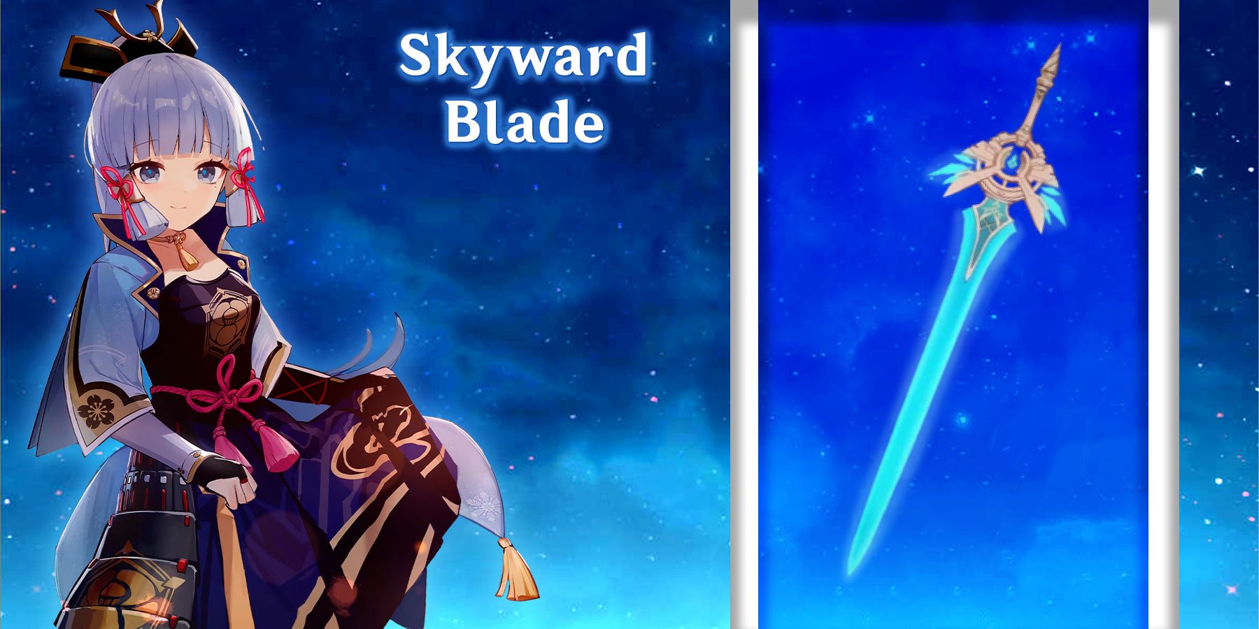 ayaka holding skyward blade in genshin impact