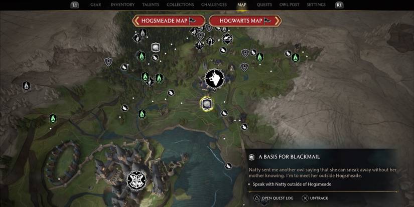 A Basis For Blackmail side quest location in Hogwarts Legacy