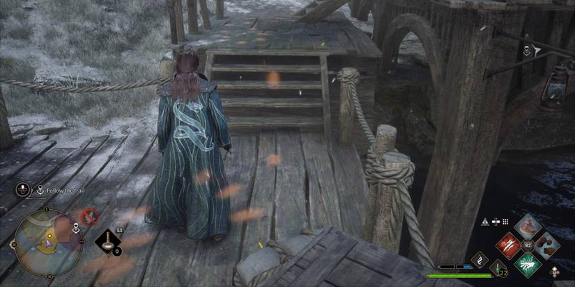 Following footprints in Hogwarts Legacy