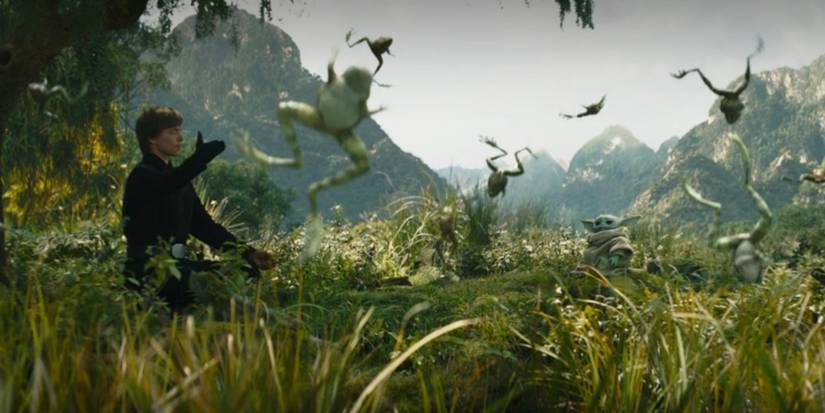 Luke Skywalker and Grogu in The Book of Boba Fett