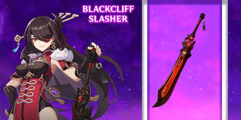 beidou holding blackcliff slasher in genshin impact