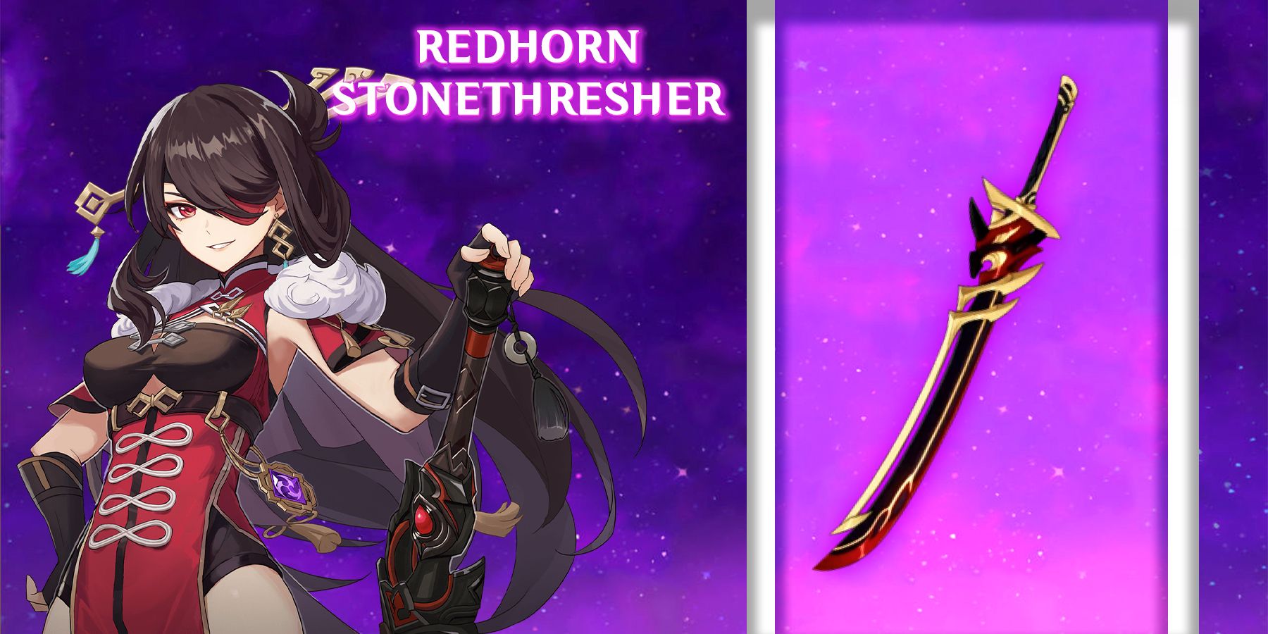 beidou holding redhorn stonethresher in genshin impact