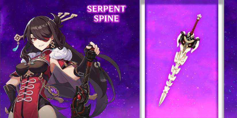 beidou holding serpent spine in genshin impact