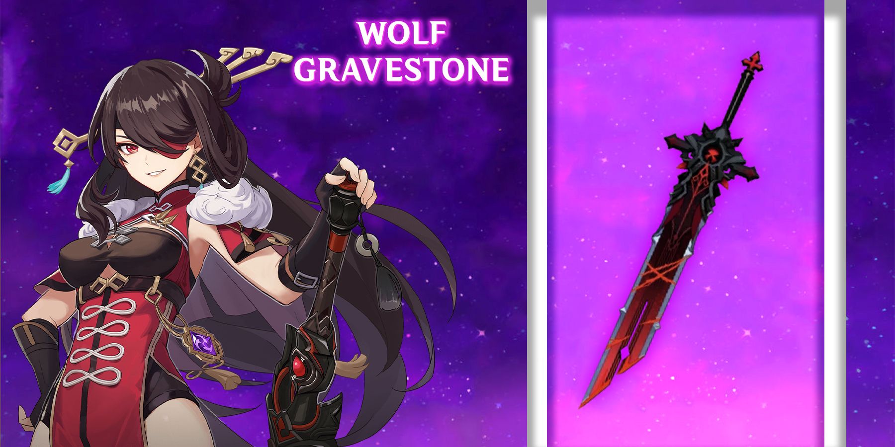 beidou holding wolf gravestone in genshin impact