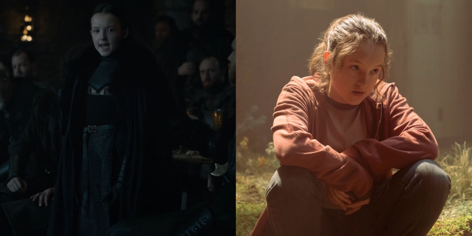 Split feature image showing Bella Ramsey on Game of Thrones and The Last of Us.