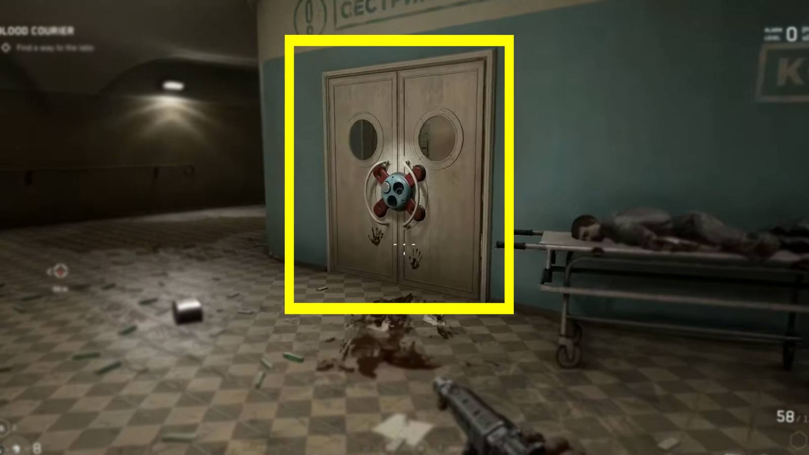 image showing the blood courier door.