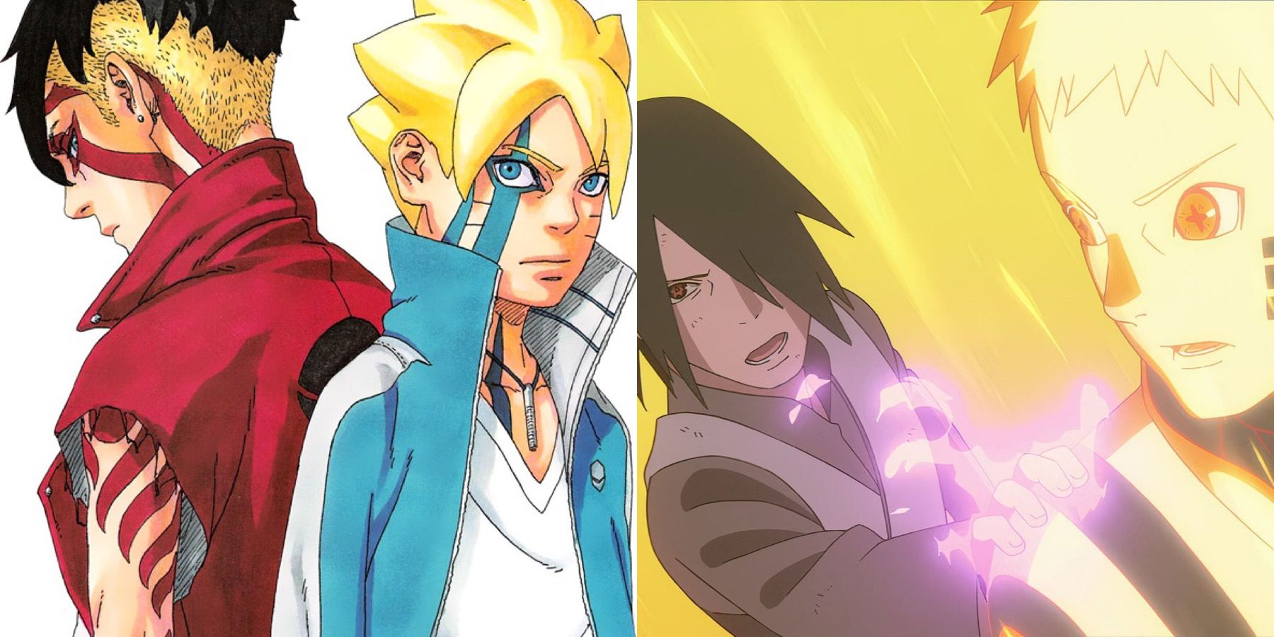 Actu Mangas on X: Boruto vs Kawaki (2023) Naruto vs Sasuke (2016