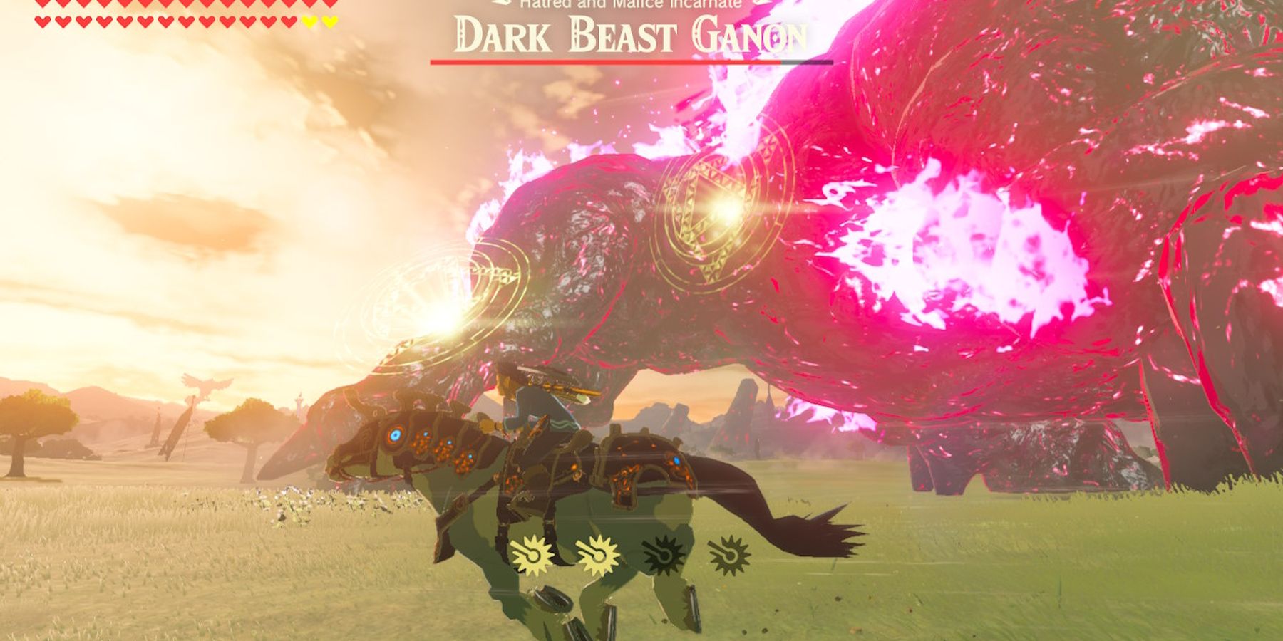 Breath Of The Wild How To Beat Calamity Ganon   Botw Dark Beast Link Horse 