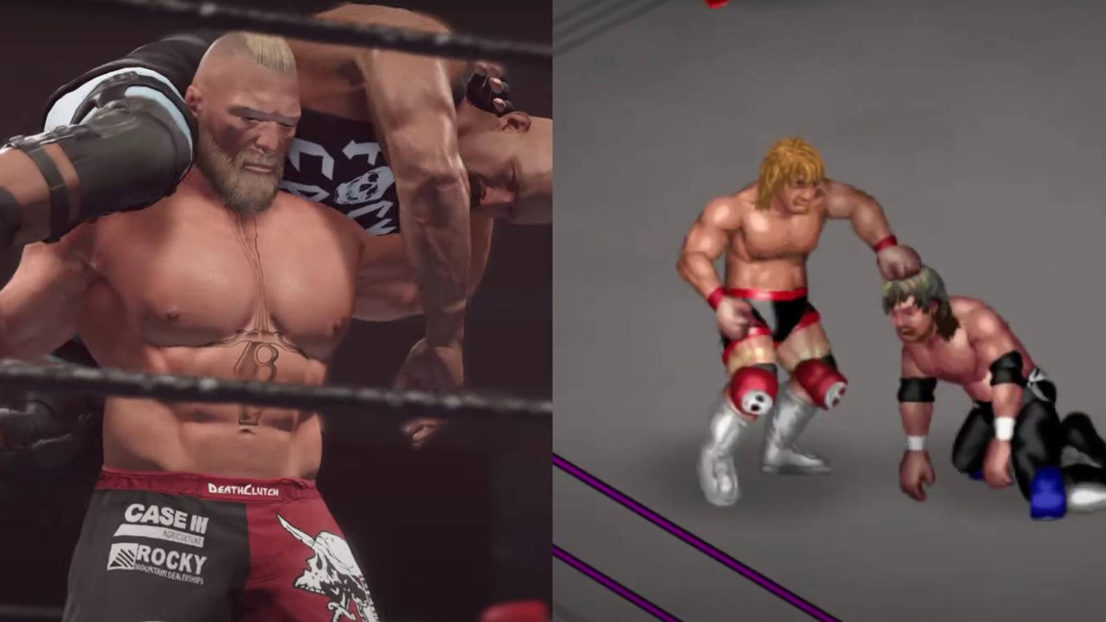 Brock f5 on Stone Cold - Tetsuya picking Kenny Omega up by the hair