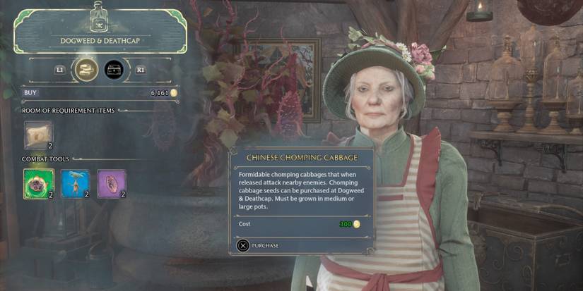 Buying Chinese Chomping Cabbages in Hogwarts Legacy