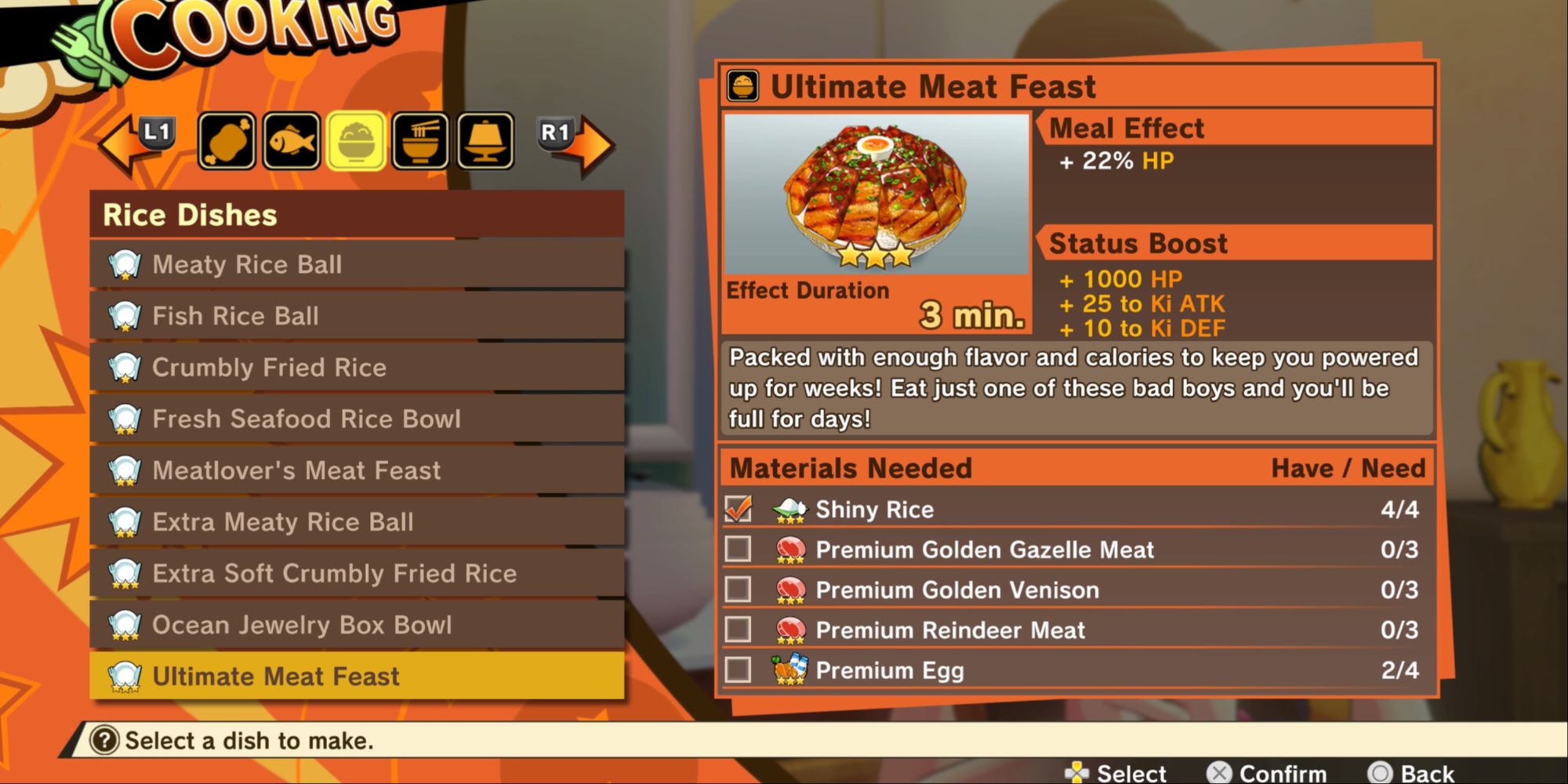 Dragon Ball Z Kakarot Ultimate Meat Feast