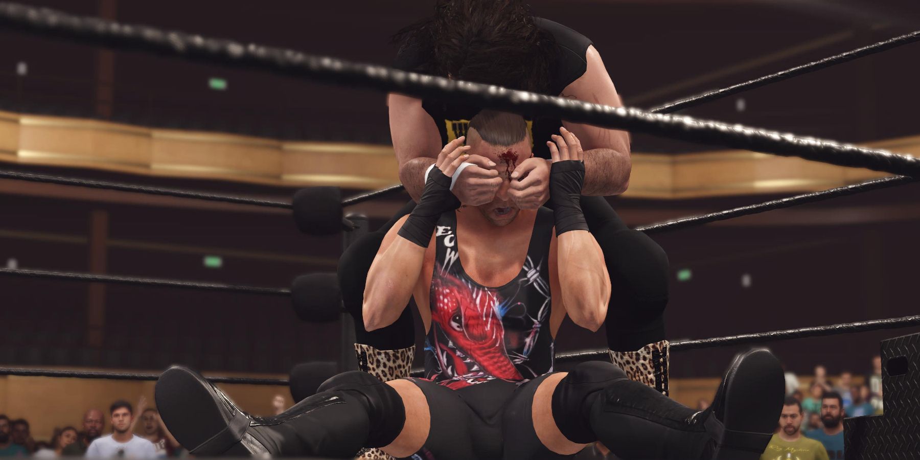 Cactus Jack attacking RVD's face