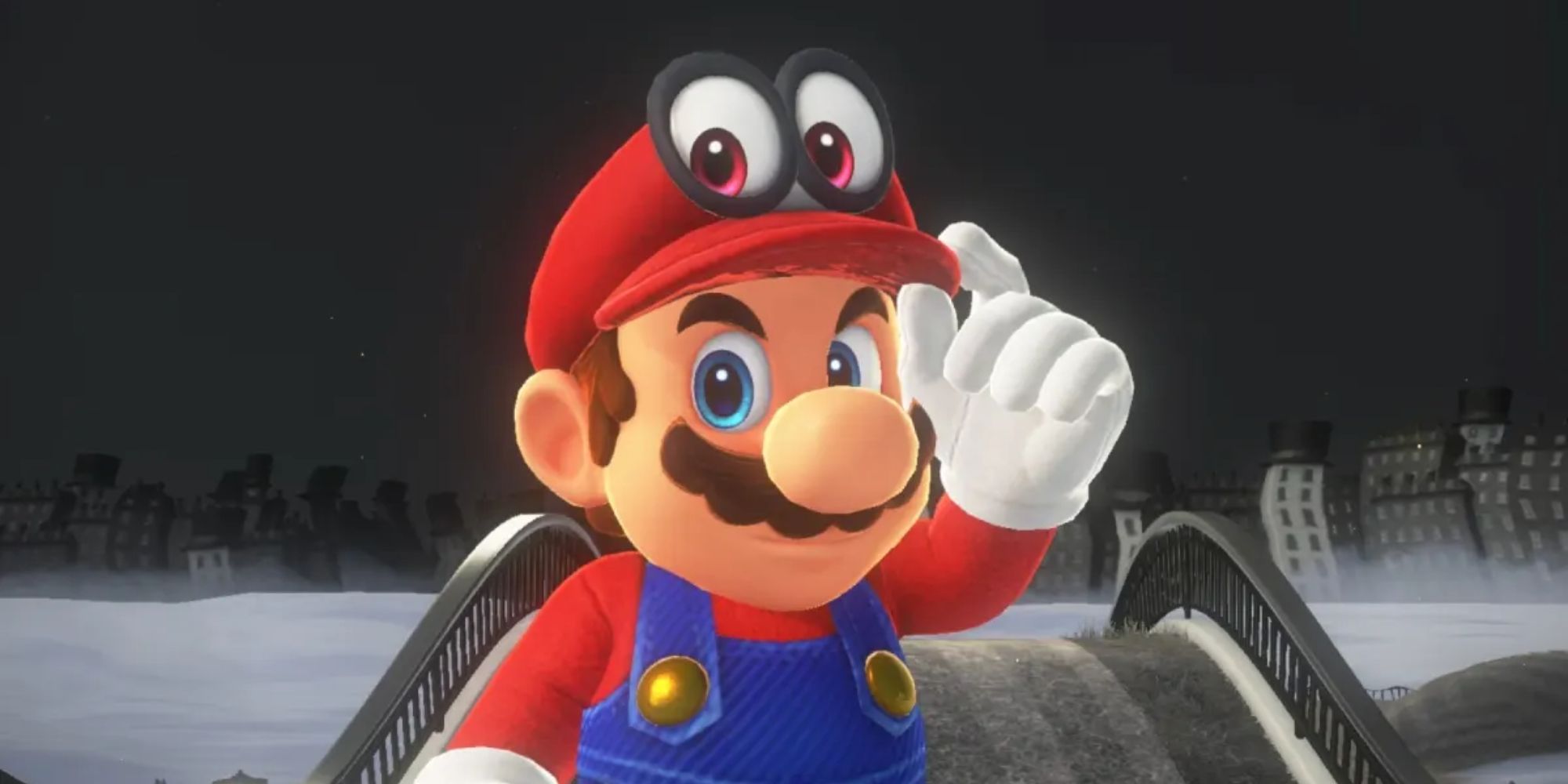 Mario wearing Cappy