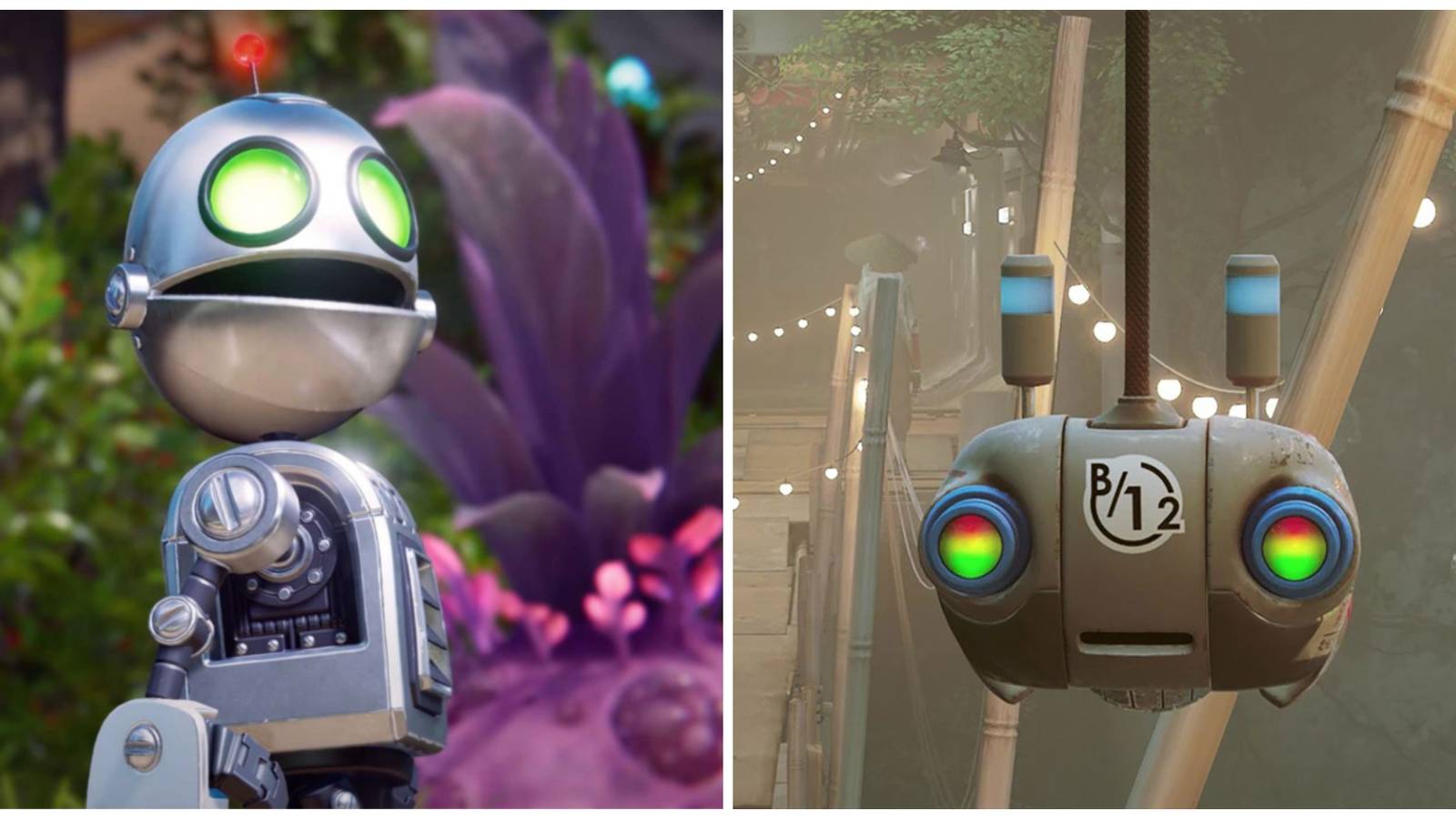 Clank and B-12 side by side