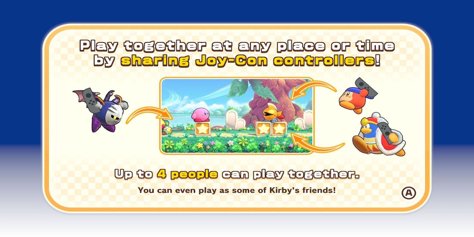 Co-op screen in Kirby's Return to Dream Land Deluxe