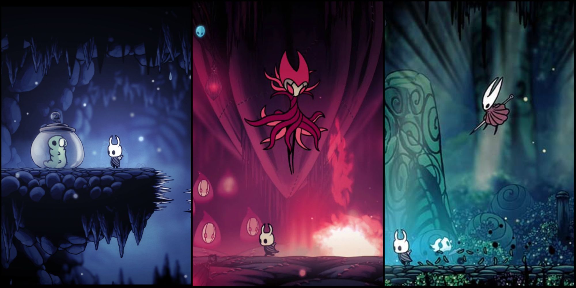 Hollow Knight Grub, Nightmare King Grimm, Hornet