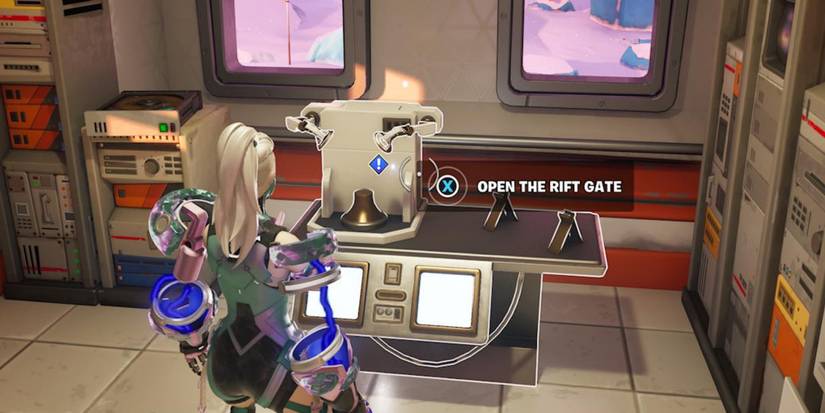 interacting with terminal to open rift gate