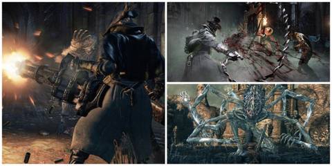 gatling gun, amygdala, cane weapon in bloodborne