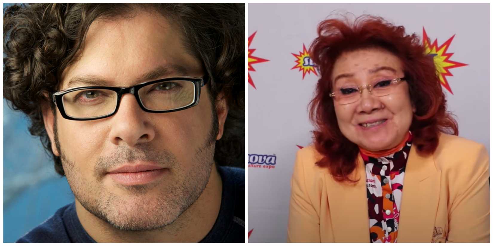 English dub voice actor for Goku in Dragonball Z, Sean Schemmel, and Japanese voice actor for Goku in Dragonball Z, Masako Nozawa.