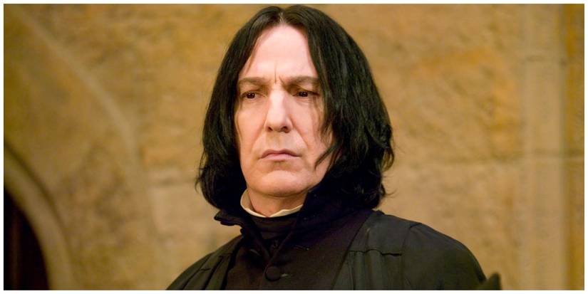 Alan Rickman as Severus Snape.