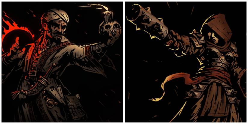 Occultist and Vestal from Darkest Dungeon