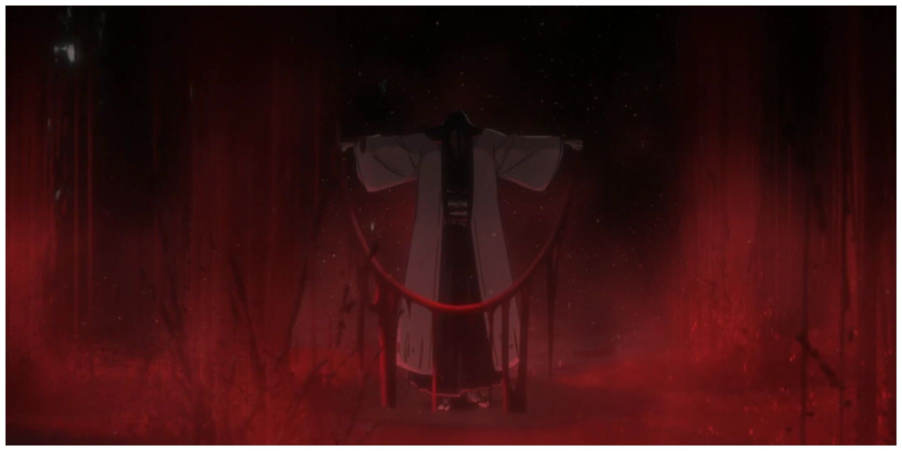 Unohana's Bankai Filling The Area With Blood In Bleach