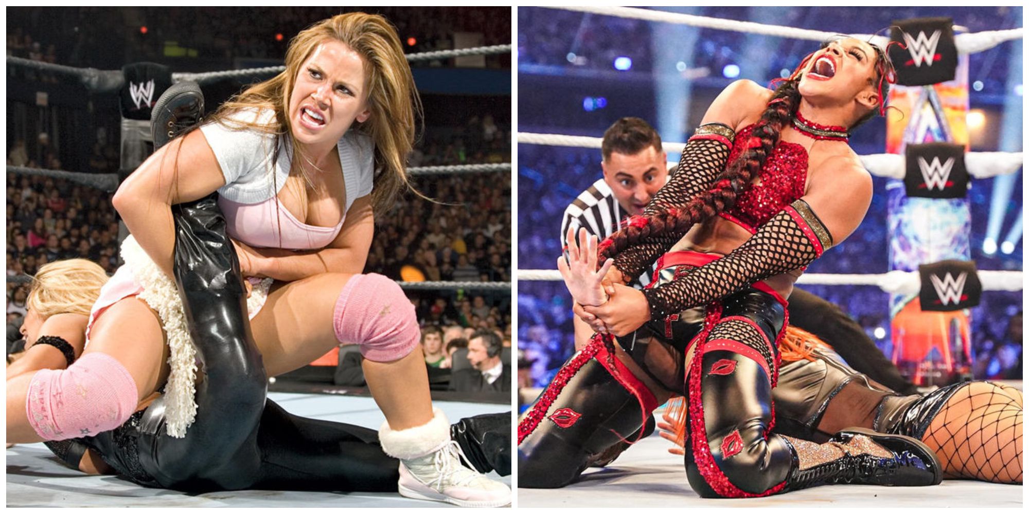 Mickie James vs. Trish Stratus. Bianca Belair vs. Becky Lynch.