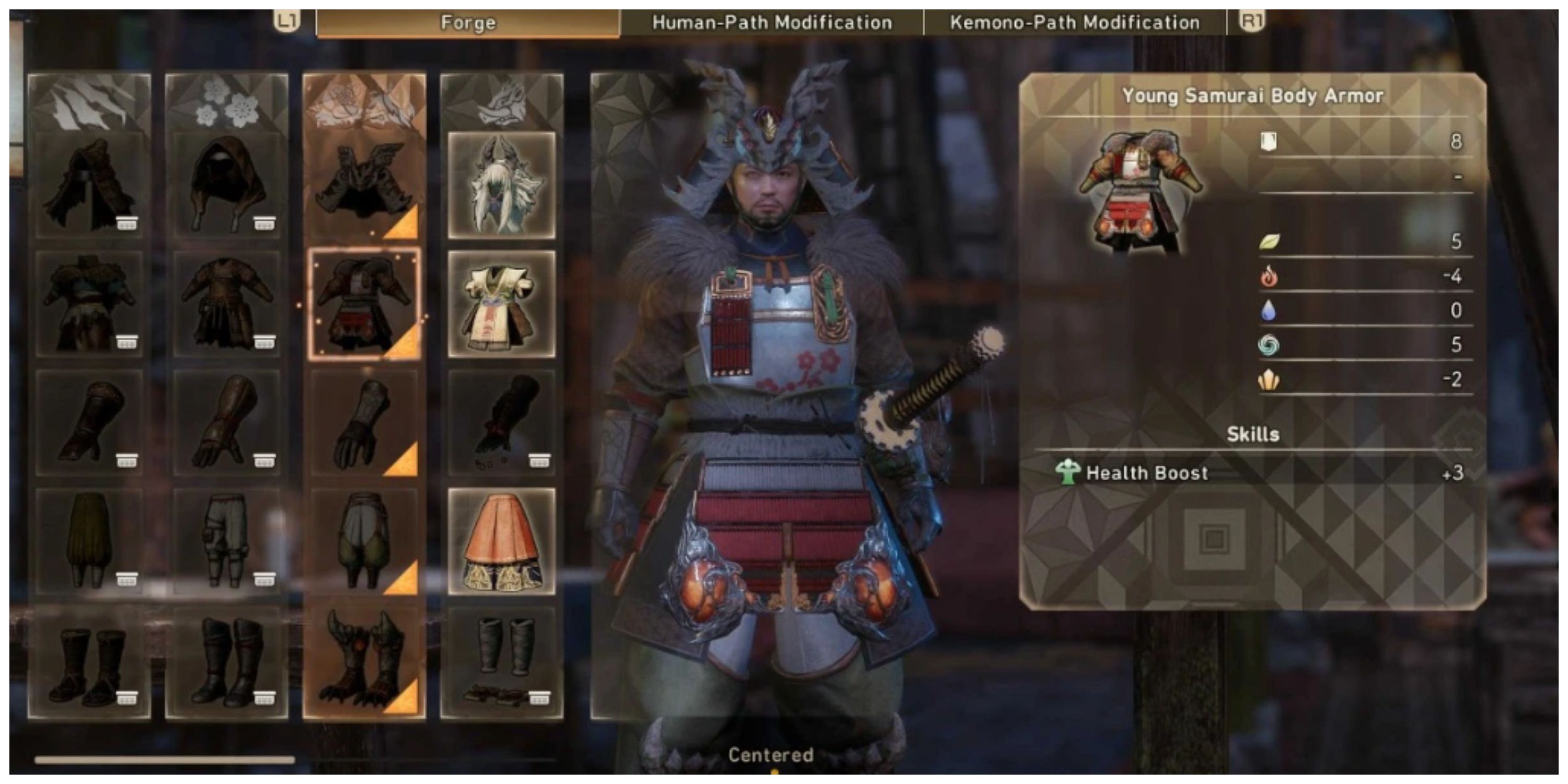 Young Samurai Armor Set in Wild Hearts